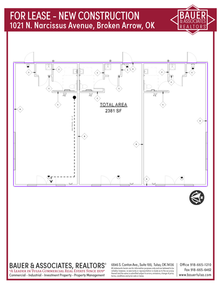 1021 N Narcissus Ave, Broken Arrow, OK for lease - Floor Plan - Image 2 of 4