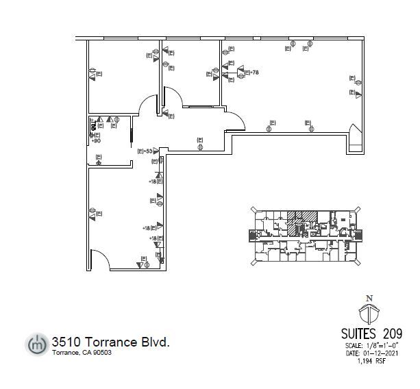 3400 Torrance Blvd, Torrance, CA for lease Floor Plan- Image 1 of 1