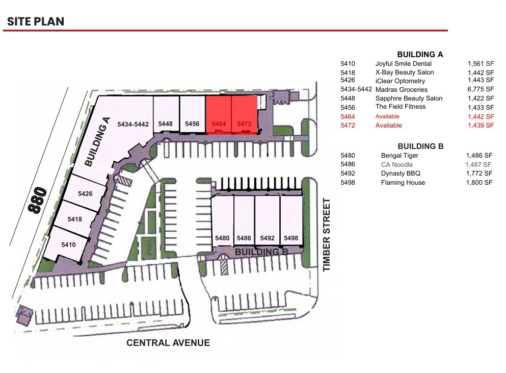 5454 Central Ave, Newark, CA for lease Site Plan- Image 1 of 7