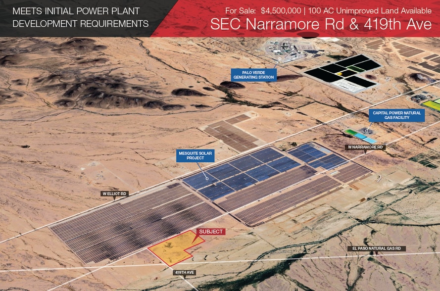 SEC Narramore Rd & 419th Ave, Buckeye, AZ for sale - Building Photo - Image 1 of 2