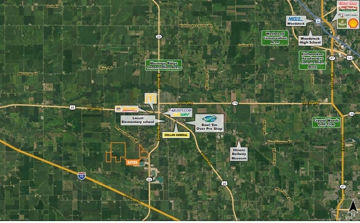 21619 Pleasant Grove Rd, Marengo, IL for sale - Aerial - Image 2 of 2