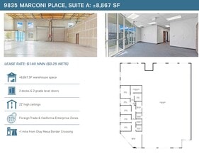 9835 Marconi Dr, San Diego, CA for lease Floor Plan- Image 1 of 1