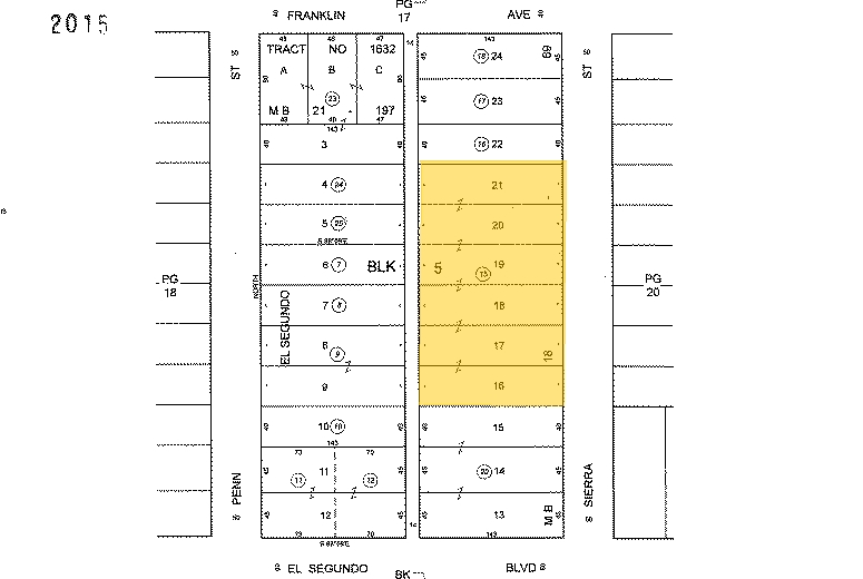 121-125 Sierra St, El Segundo, CA for lease - Plat Map - Image 2 of 14