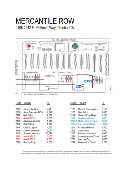 2108-2236 El Monte Way, Dinuba, CA for lease - Site Plan - Image 2 of 8