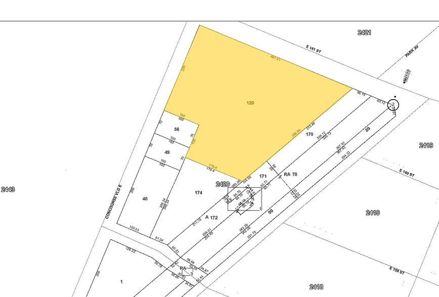 280 E 161st St, Bronx, NY for lease - Plat Map - Image 2 of 4