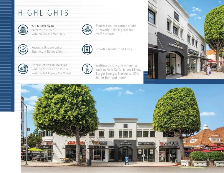 269-281 S Beverly Dr, Beverly Hills, CA for lease - Building Photo - Image 2 of 10