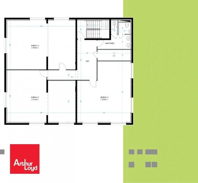 Office in Dreux for lease - Floor Plan - Image 2 of 2