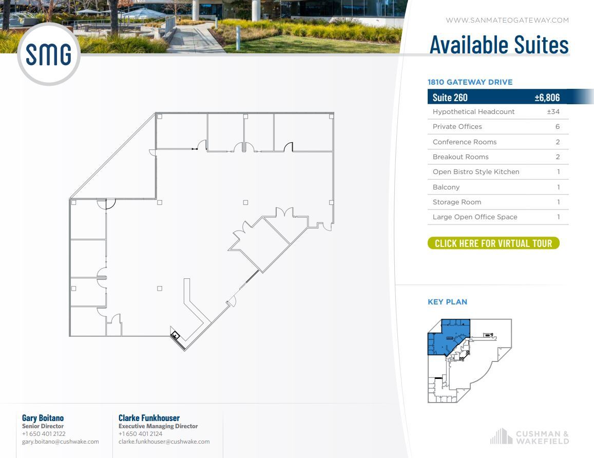 1800 Gateway Dr, San Mateo, CA for lease Floor Plan- Image 1 of 1