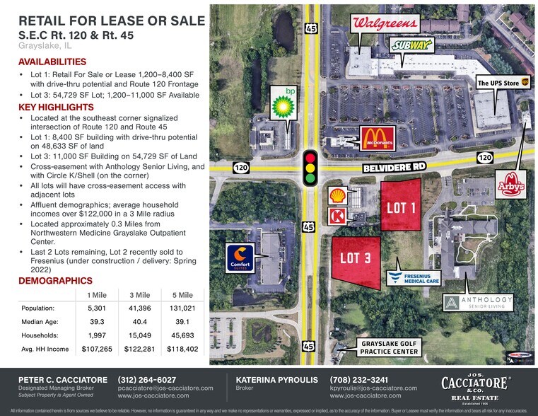 SEC Route 120 & US Highway 45, Grayslake, IL for lease - Site Plan - Image 1 of 1