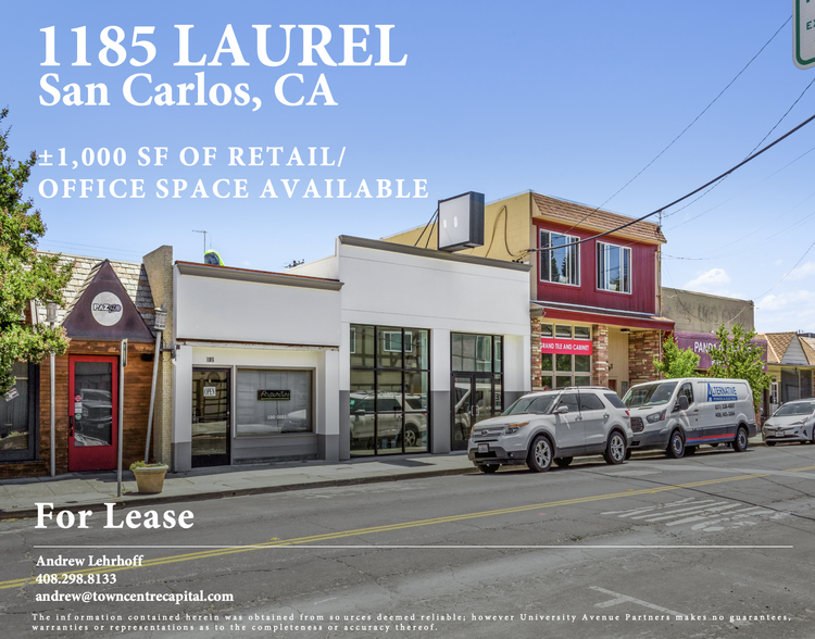 1185 Laurel St, San Carlos, CA for lease - Building Photo - Image 1 of 18