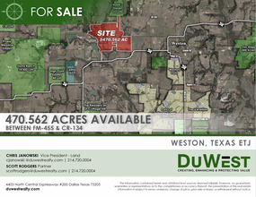 FM-455 & CR-134, Weston, TX - aerial  map view - Image1