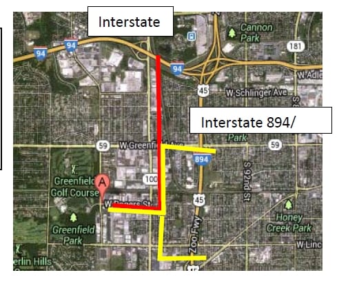 11540 W Rogers St, West Allis, WI for lease - Aerial - Image 3 of 9