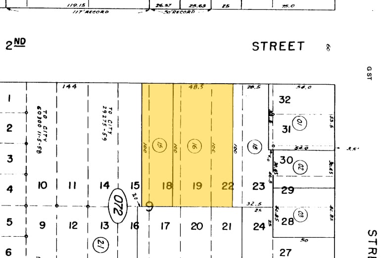 615-625 W 2nd St, Antioch, CA for lease - Plat Map - Image 2 of 4