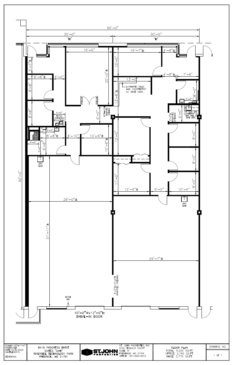 8435 Progress Dr, Frederick, MD for lease Floor Plan- Image 1 of 1