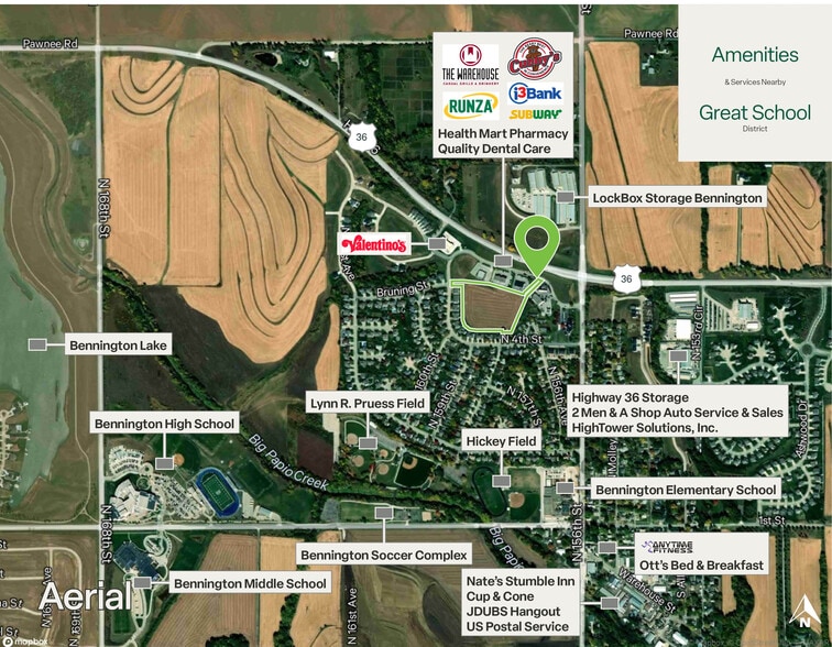 15900 C.W. Haden Dr, Bennington, NE for sale - Aerial - Image 3 of 4