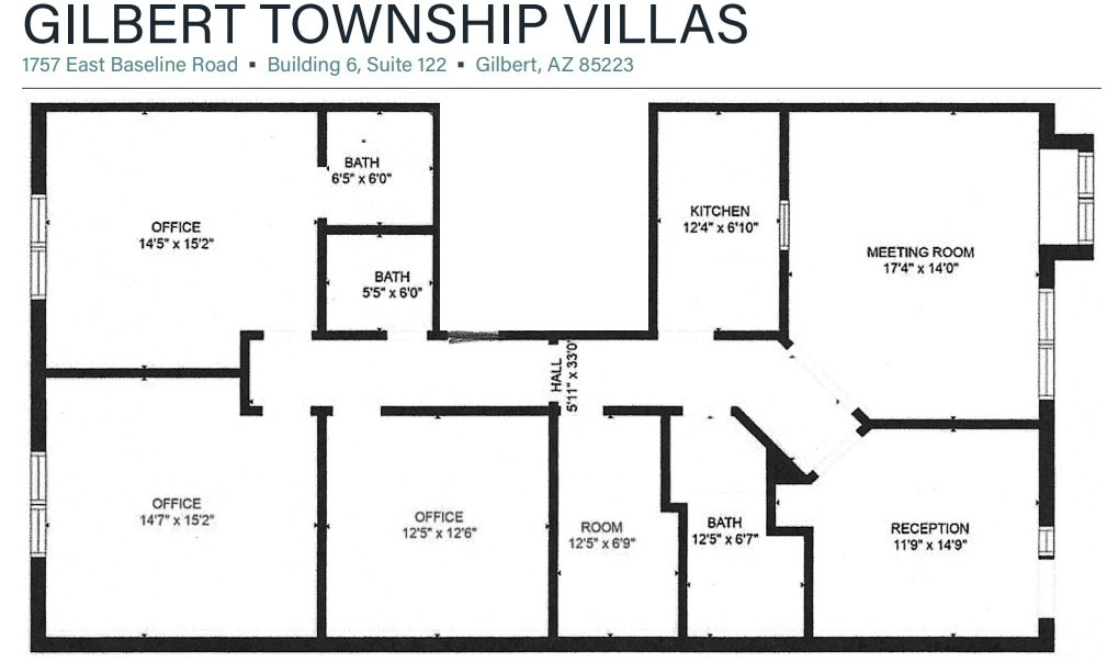 1757 E Baseline Rd, Gilbert, AZ for lease Floor Plan- Image 1 of 6