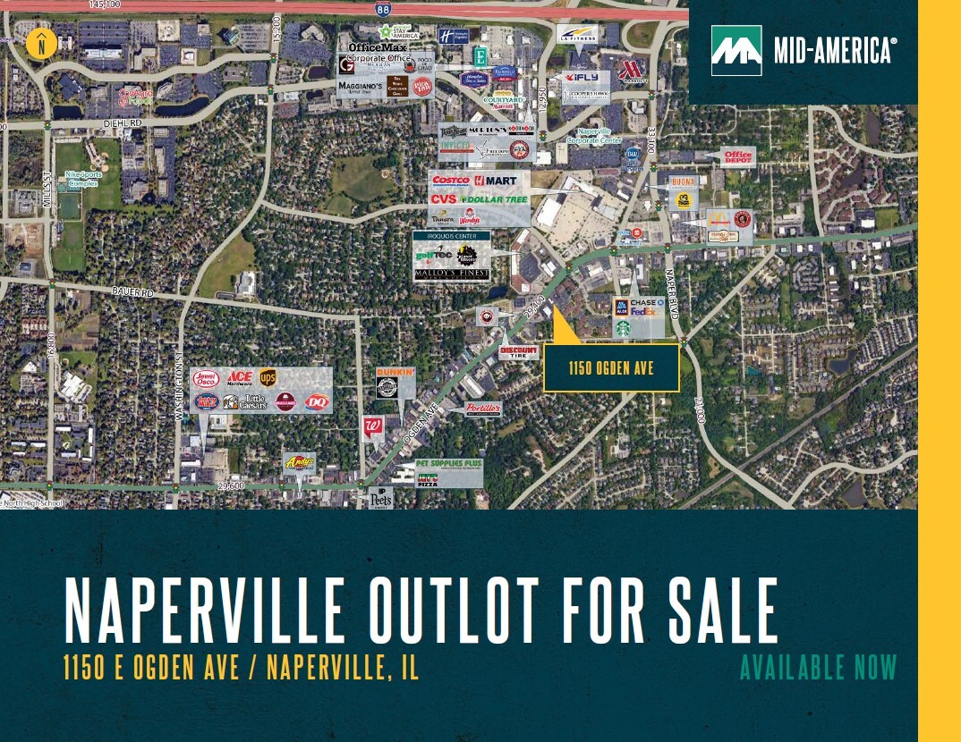 1150 E Ogden Ave, Naperville, IL for sale Aerial- Image 1 of 1