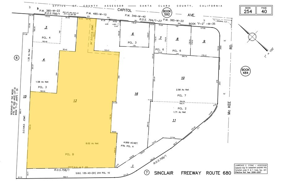 375 N Capitol Ave, San Jose, CA for lease - Plat Map - Image 3 of 9