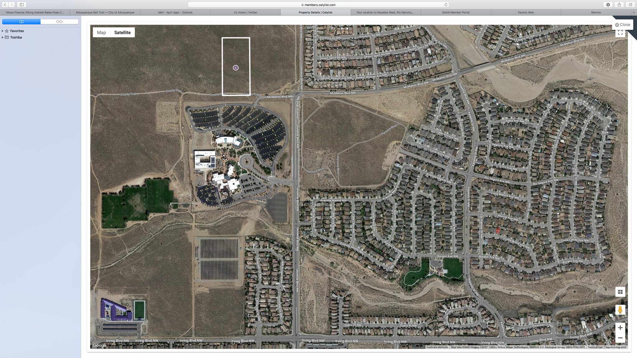 NW McMahon & Universe Blvd, Rio Rancho, NM for sale Aerial- Image 1 of 3