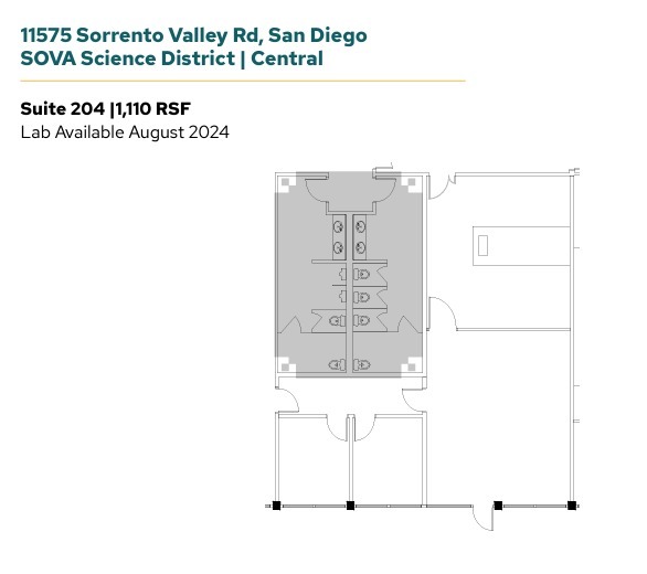 11555 Sorrento Valley Rd, San Diego, CA for lease Floor Plan- Image 1 of 1