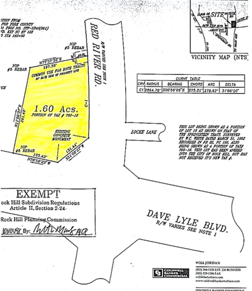 895 Red River Rd, Rock Hill, SC for sale - Plat Map - Image 3 of 10