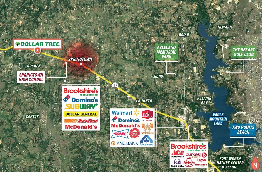 NEC SH 199 & Agnes Circle, Springtown, TX for sale - Aerial - Image 2 of 5