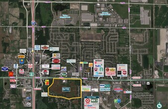 SWC Highway 50 & 104th Ave, Pleasant Prairie, WI - aerial  map view