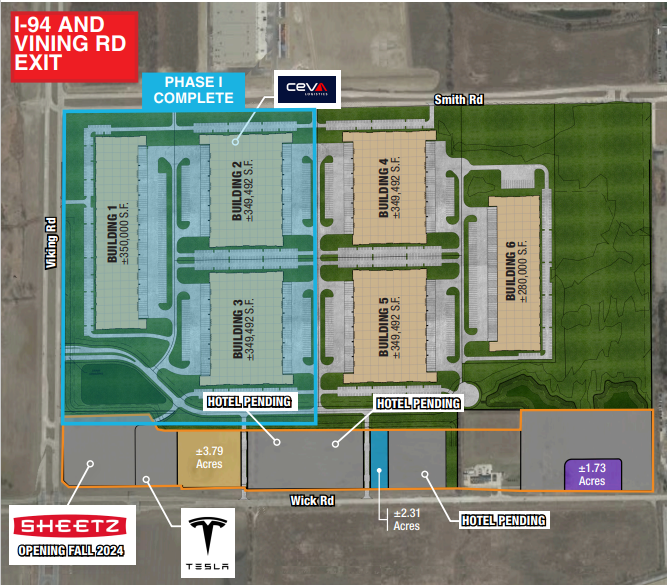 38270 Wick Rd, Romulus, MI for sale Site Plan- Image 1 of 2