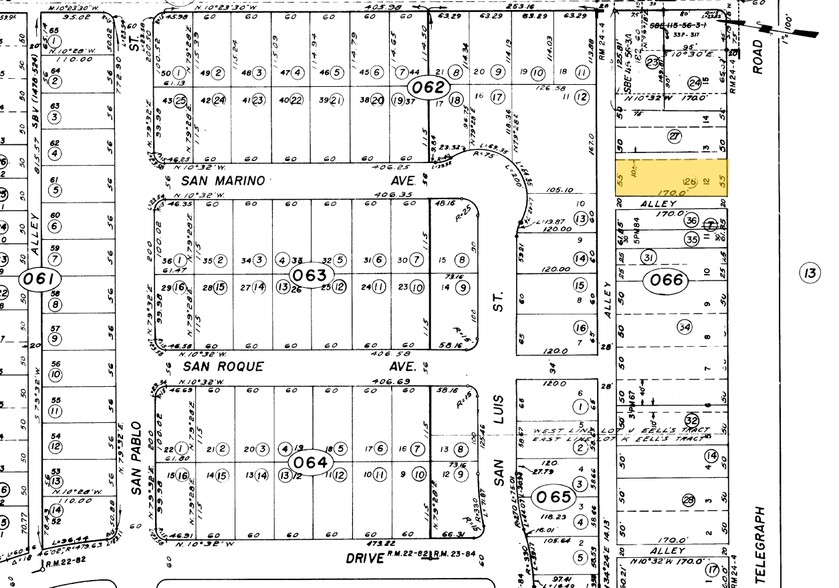 3445 Telegraph Rd, Ventura, CA for lease - Plat Map - Image 3 of 3