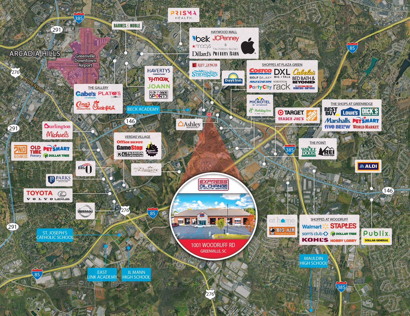 1001 Woodruff Rd, Greenville, SC 29607 Express Oil Change