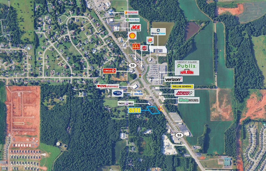 5781 AL-53, Harvest, AL for lease - Aerial - Image 1 of 2