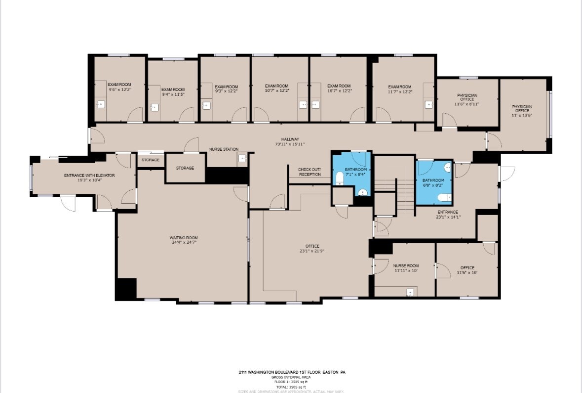 2111 Washington Blvd, Easton, PA for lease Floor Plan- Image 1 of 18