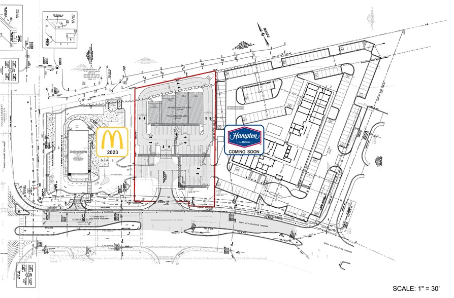 0 Memorial Boulevard, Pooler, GA for lease - Site Plan - Image 2 of 4