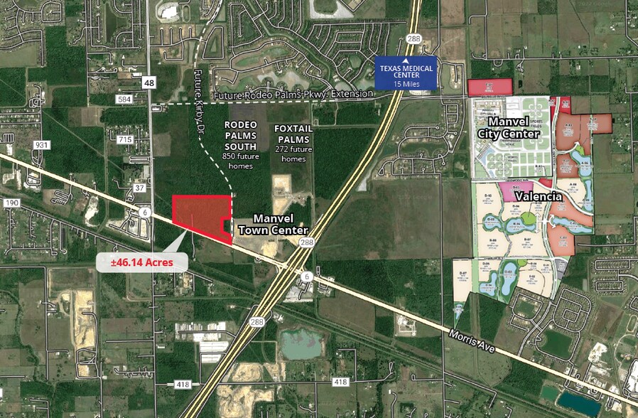 Hwy 6 & Hwy 288, Manvel, TX 77578 Vacant land