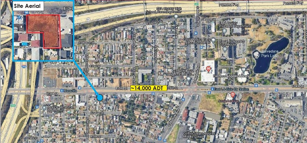 4612 E. 3rd Street, Los Angeles, CA for sale - Aerial - Image 3 of 4