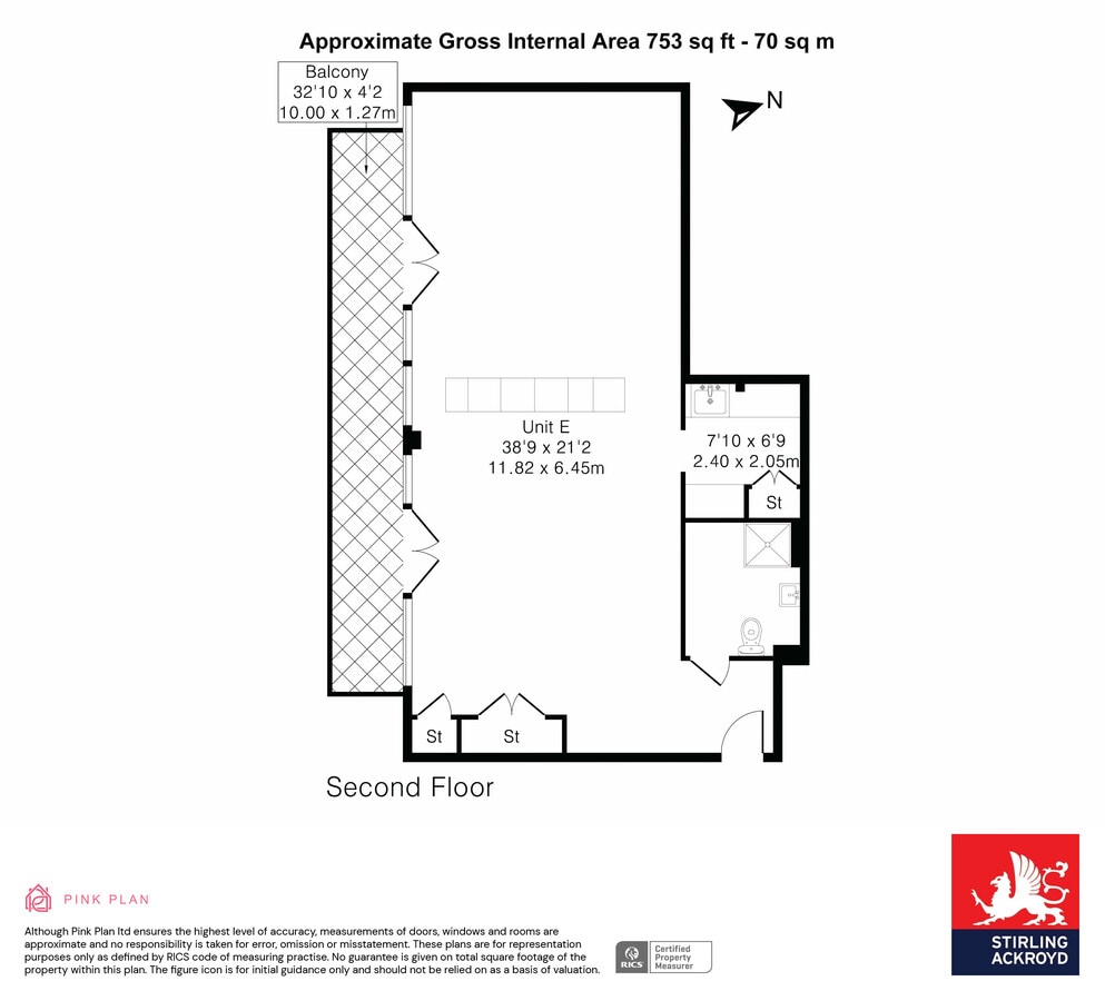 2-10 Hertford Rd, London, LND N1 5EW - Unit E -  - Floor Plan - Image 1 of 9
