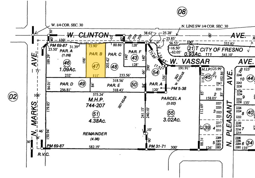 2827 W Clinton Ave, Fresno, CA for sale - Plat Map - Image 1 of 1