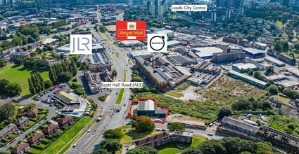 Scott Hall Rd, Leeds, WYK - AERIAL  map view