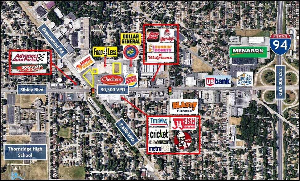 NEC Sibley Blvd & Greenwood Rd, Dolton, IL for sale - Aerial - Image 2 of 3