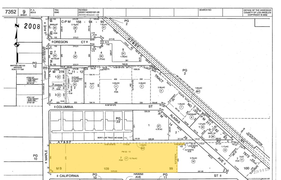 2925-2931 California St, Torrance, CA for lease - Plat Map - Image 2 of 7