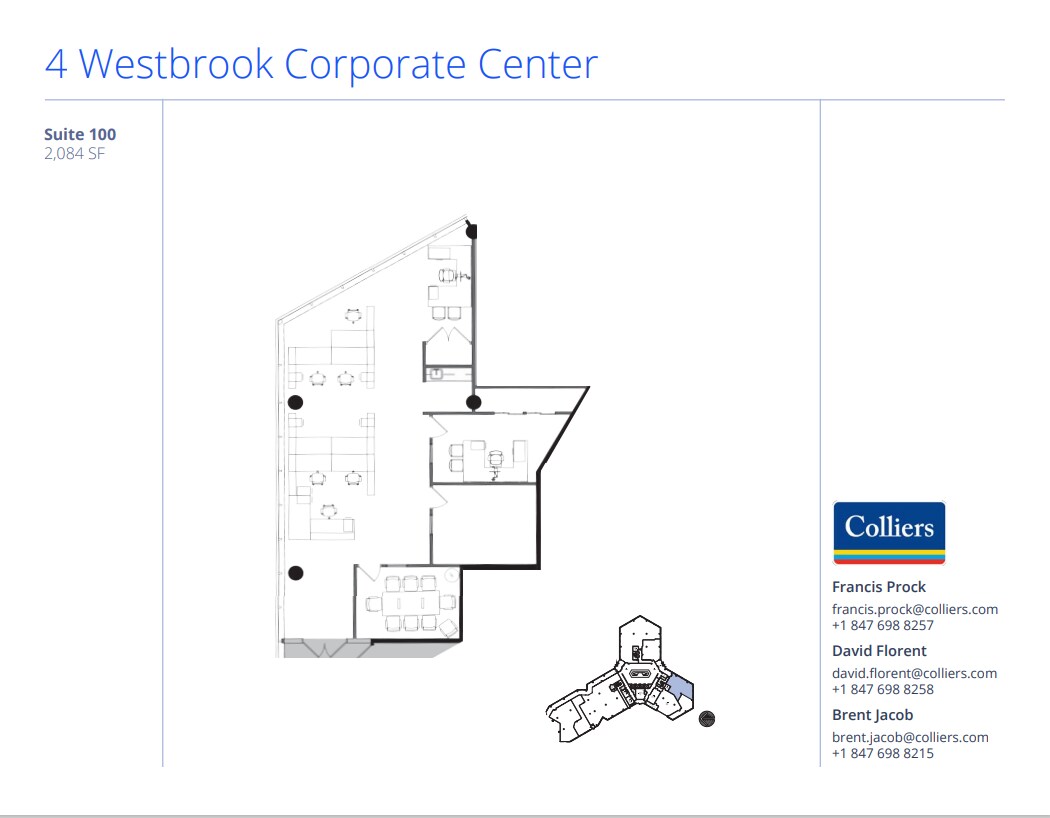 4 Westbrook Corporate Ctr, Westchester, IL for lease Floor Plan- Image 1 of 1