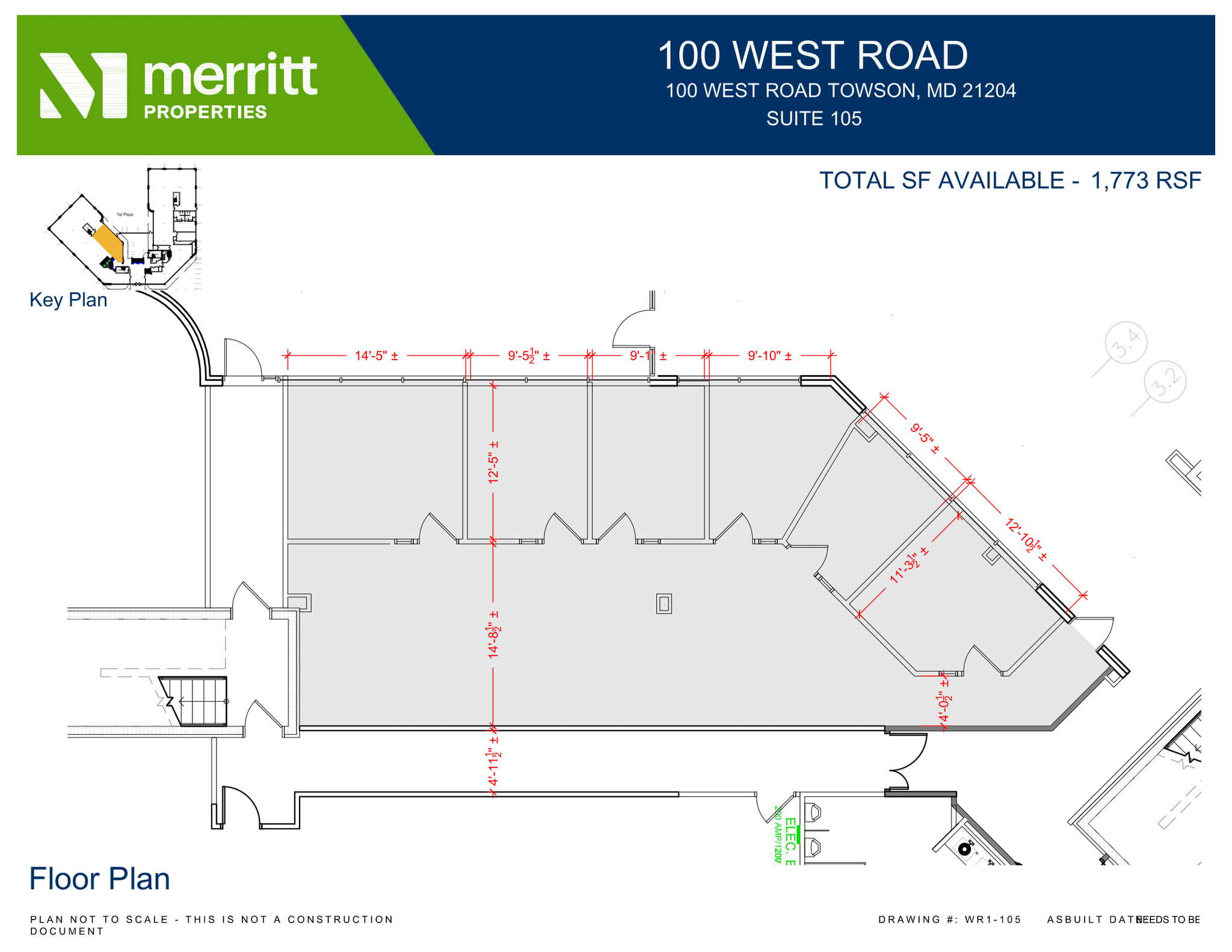 100 West Rd, Towson, MD for lease Floor Plan- Image 1 of 1