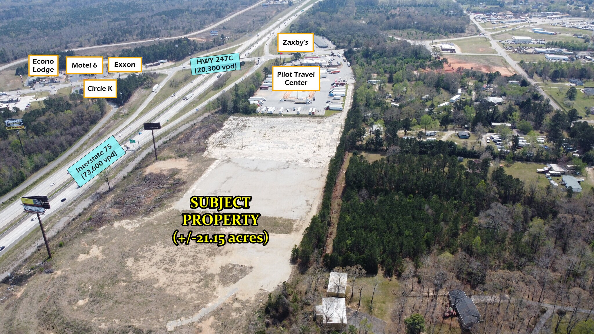 Highway 247 Connector, Byron, GA for sale Aerial- Image 1 of 1