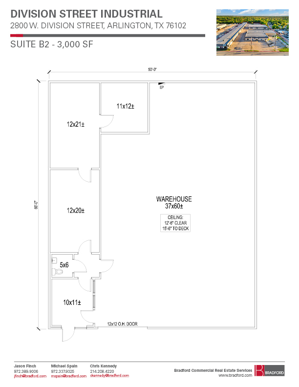 2800 W Division St, Arlington, TX for lease Floor Plan- Image 1 of 2