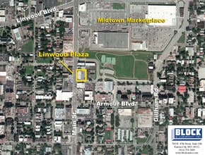 3415-3429 Main St, Kansas City, MO - AERIAL map view