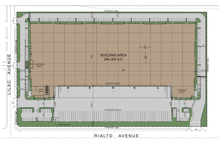 436 W Rialto Ave, Rialto, CA for lease Site Plan- Image 1 of 2