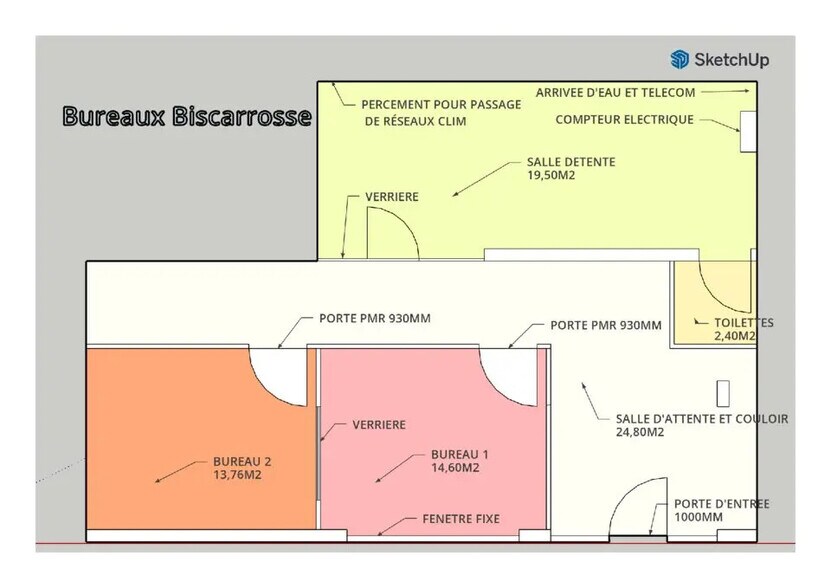 Office in Biscarrosse for sale - Floor Plan - Image 2 of 3