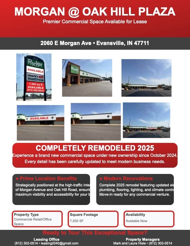 Oak Hill Rd, Evansville, IN for lease Interior Photo- Image 1 of 8