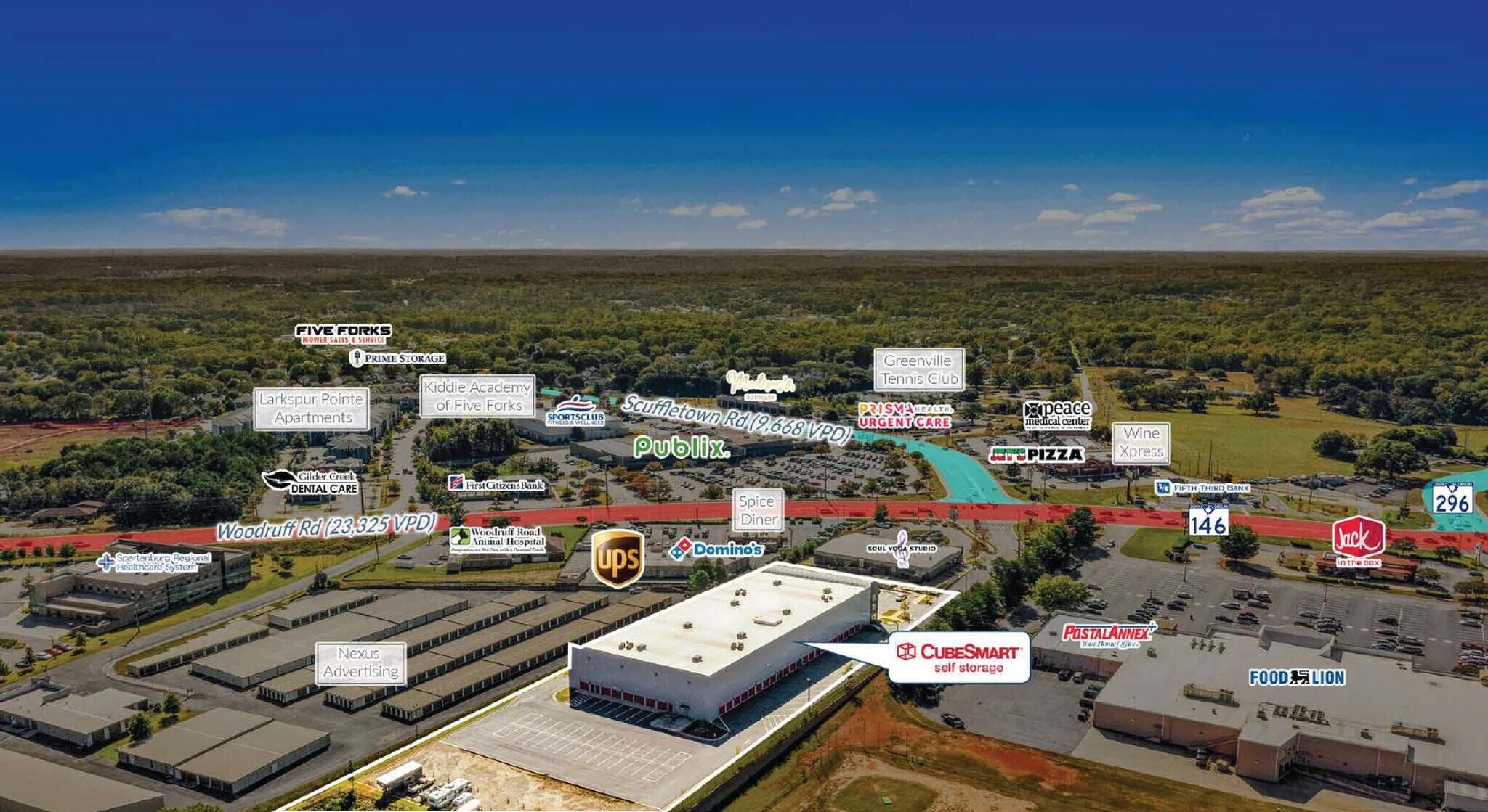 2613 Woodruff Rd, Simpsonville, SC 29681 CubeSmart Self Storage