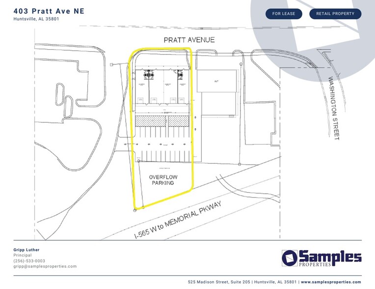 403-407 Pratt Ave NE, Huntsville, AL for lease - Site Plan - Image 3 of 4